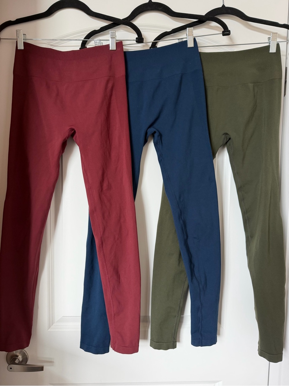 Workout Leggings (3pc)- Maroon, Blue, Green